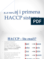 Značaj I Primena HACCP Sistema