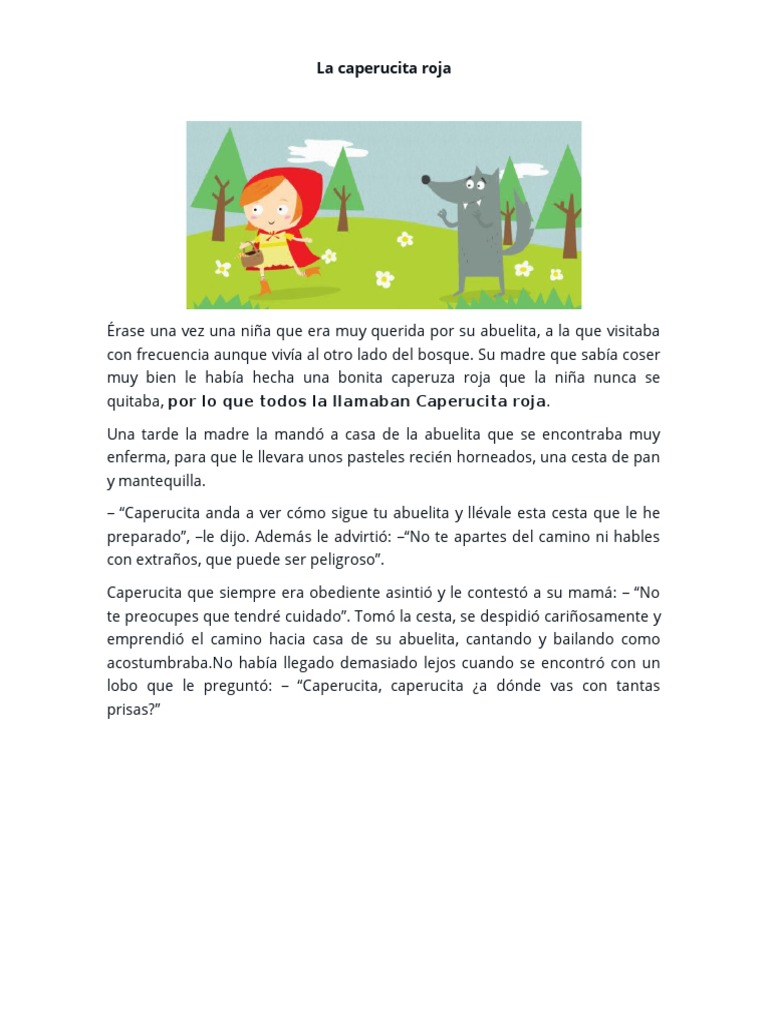 La Caperucita Roja PDF Caperucita Roja Amor