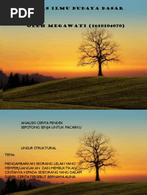 Tugas Ilmu Budaya Dasar Cerpen Sepotong Senja Untuk Pacarku