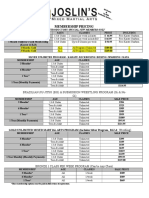 Membership Pricing 2018