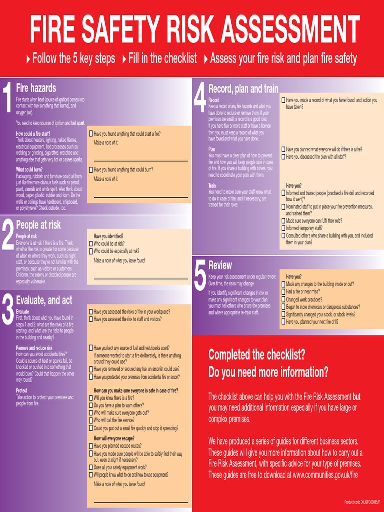 Fire Safety Risk Assessment Guide | PDF | Fires | Fire Safety