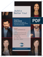 A4 Burgundy Toastmasters Open House Flier