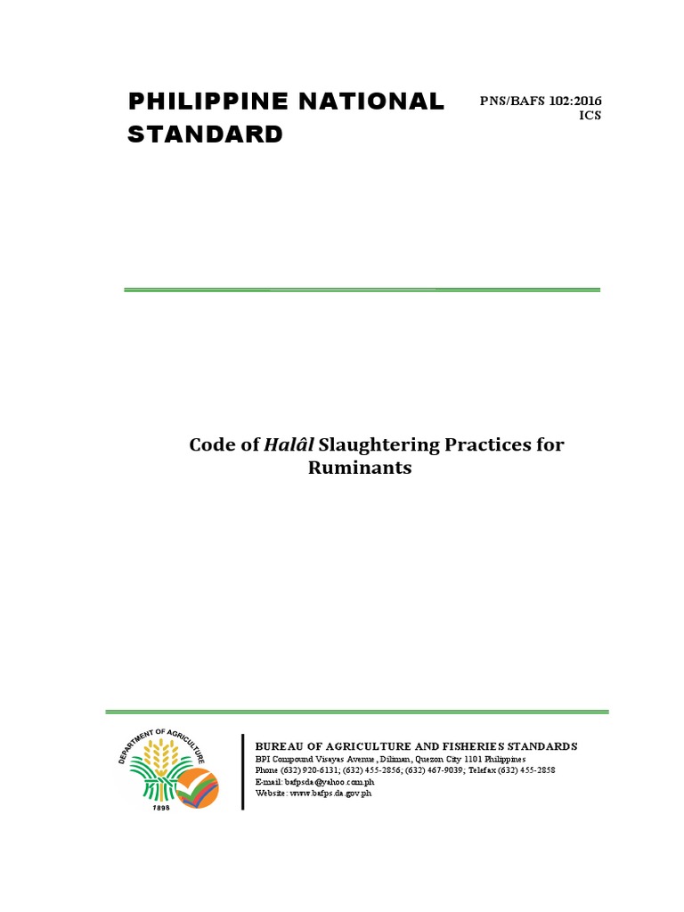 Halâl Slaughtering Standards for Ruminants | PDF | Animal Slaughter ...