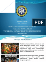 Analisis Prilaku Konsumen (Budaya Dan Fungsi