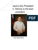 5 Reasons Why President Fidel V