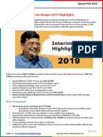 Interim Budget 2019 Highlights