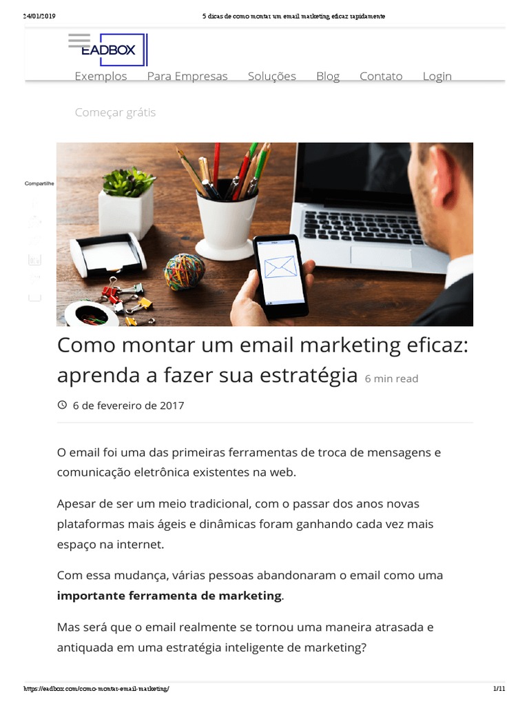 Como disparar email marketing