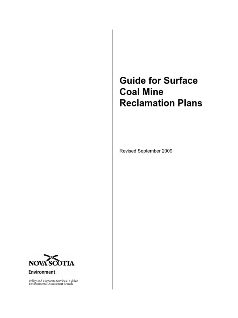Surface Coal Mine Reclamation Guide | PDF | Mining | Soil