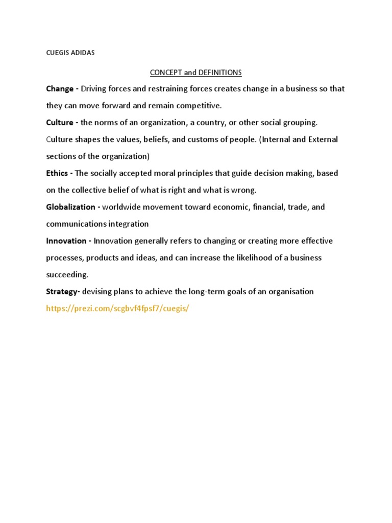 code of ethics adidas