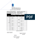 Skills & Talent Employment Pool, Inc.: Date AM PM Total IN OUT IN OUT