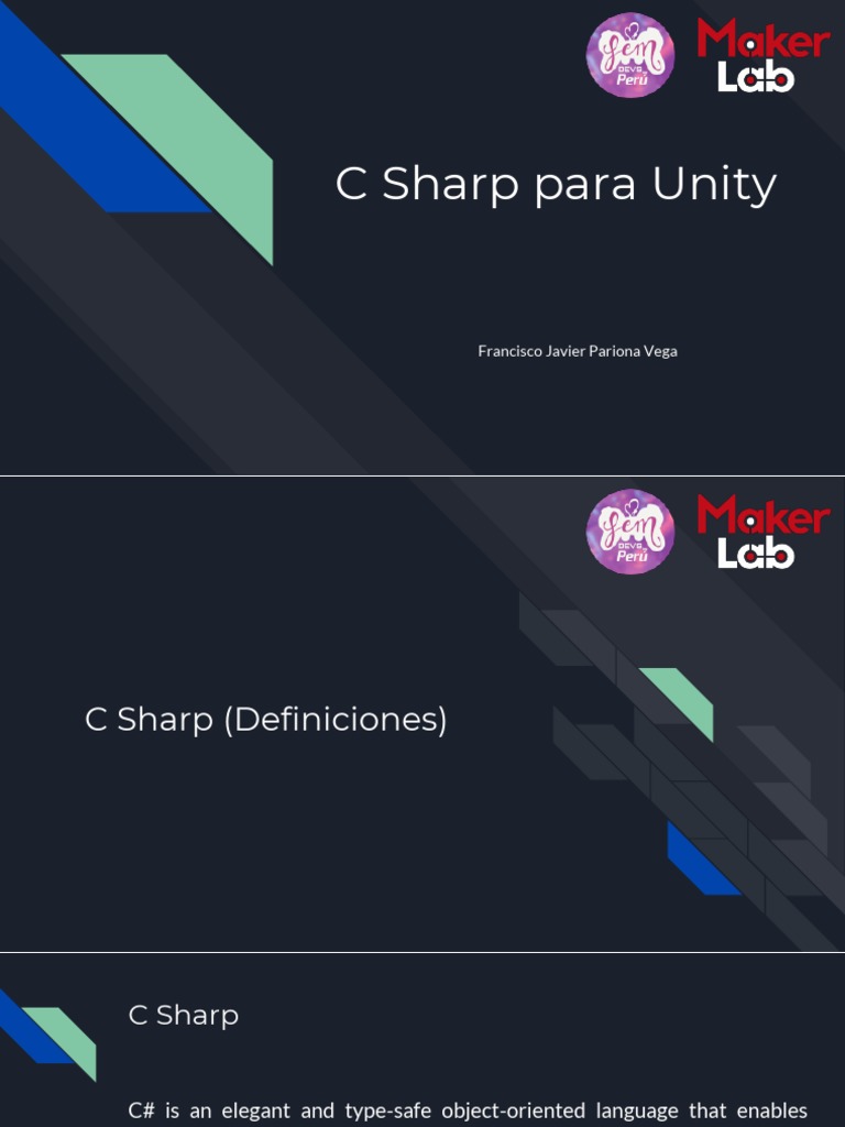 C Sharp For Unity | PDF | C Sharp (Programming Language) | C ...