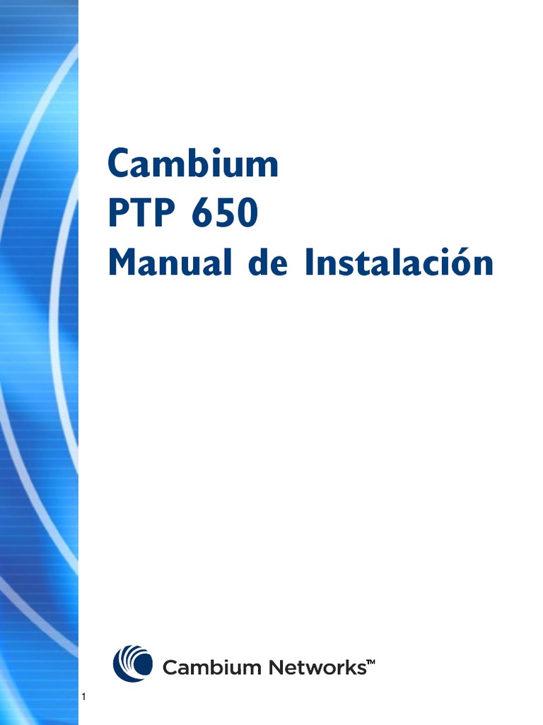 Manual de Instalación Serie PTP 650 de Cambium | PDF | Tornillo ...