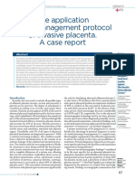 The Application of The Management Protocol of Invasive Placenta. A Case Report