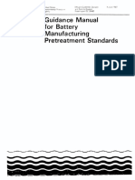 Guidance Manual For Battery Manufacturing Pretreatment Standards