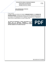 Declaración Jurada de Radioaficionados Radiaciones No Ionizantes Rehabilitación de Licencia