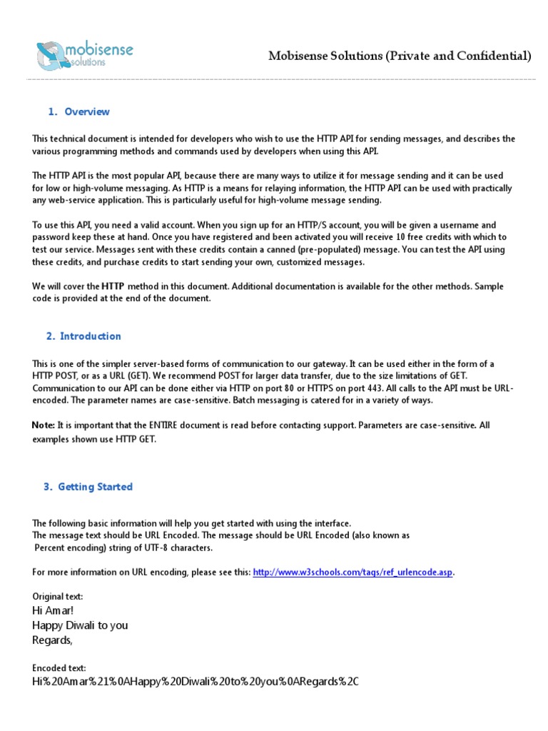 HTTP API Guide for Developers | PDF | Hypertext Transfer Protocol ...