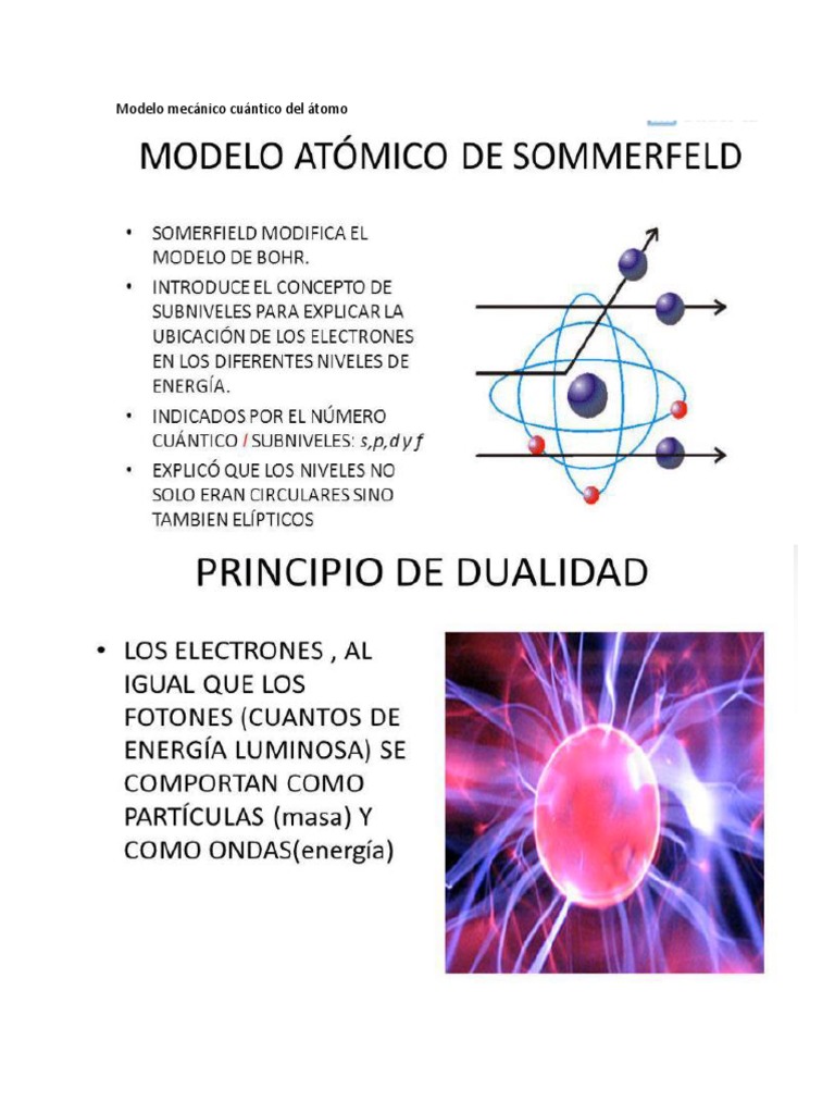 Modelo Mecánico Cuántico Del Átomo | PDF