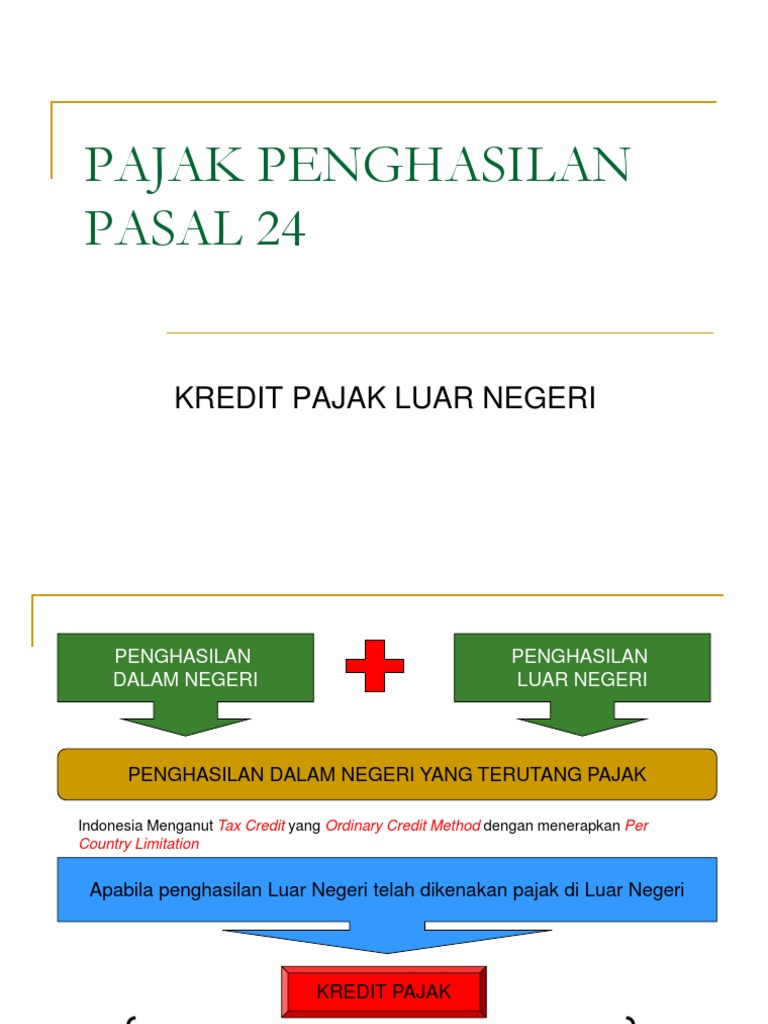 6 Pajak Penghasilan Pasal 24 1 Ppt