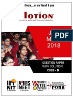 JEE Main 2018 Paper With Solution Code D