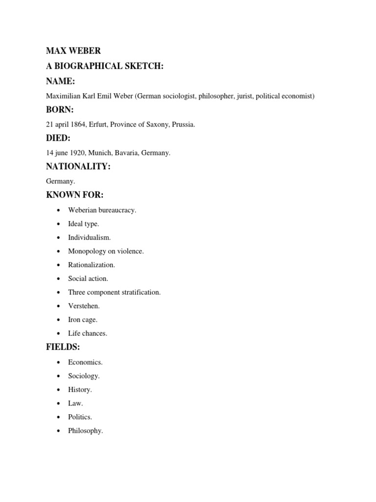 Max er Ideal Type Theory PDF Max er Sociology