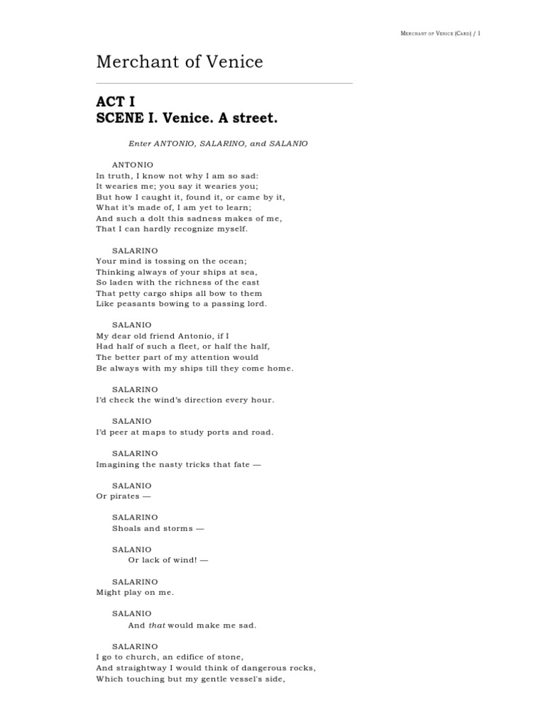 Merchant of Venice | PDF | The Merchant Of Venice | Shylock