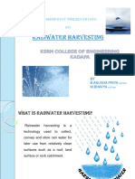 Rainwater Harvesting: Powerpoint Presentation ON