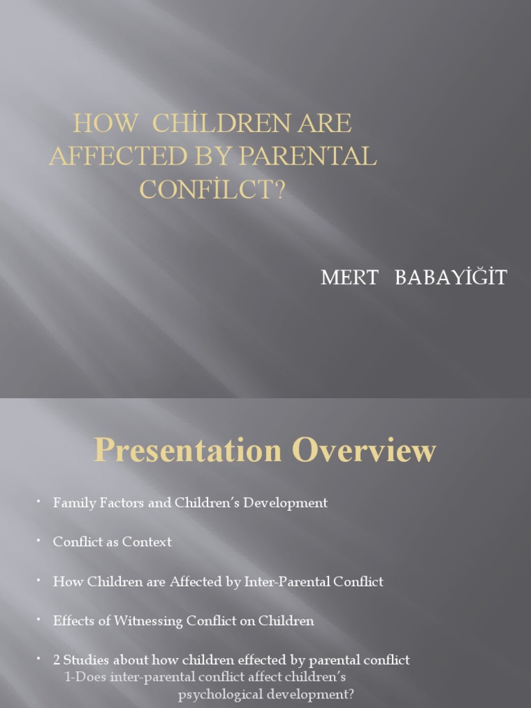 Impact of Parental Conflict on Children | PDF | Adoption | Emergence