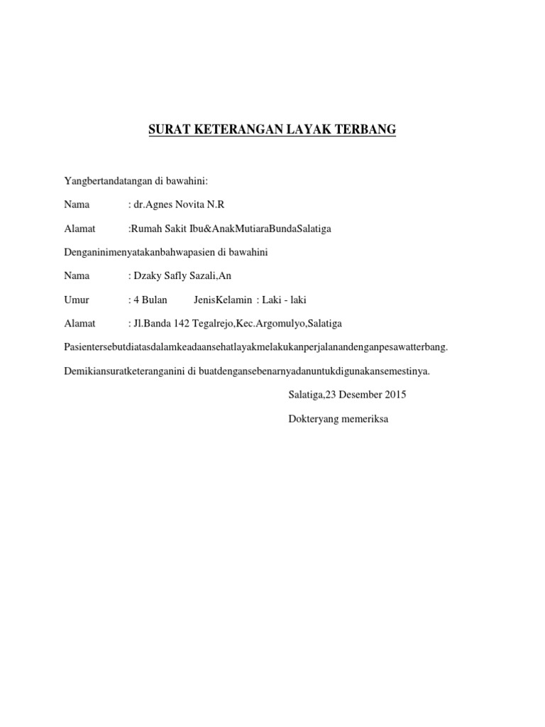 Surat Keterangan Dokter
