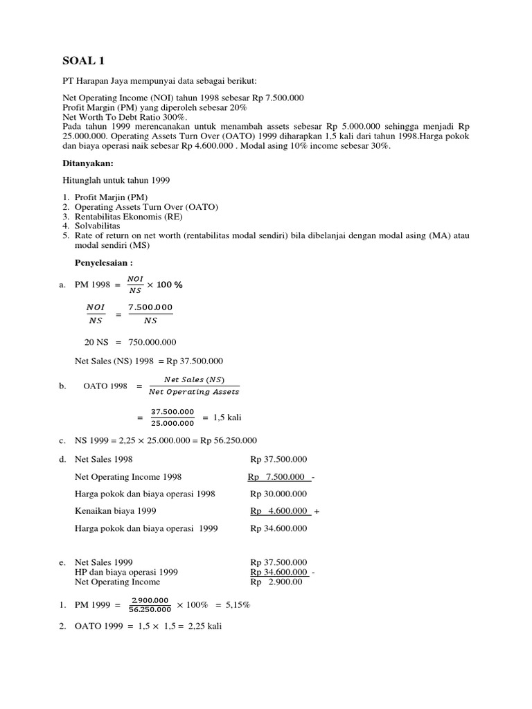 SOAL MANAJEMEN KEUANGAN