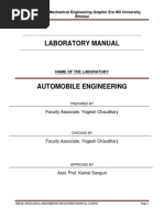 Laboratory Manual: Department of Mechanical Engineering Graphic Era Hill University, Bhimtal