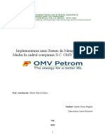 Implementarea Unui Sistem de Management de Mediu În Cadrul Companiei SC Petrom Omv SA