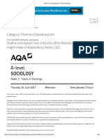 Theories of Development - Dependency Theory and World Systems Theory