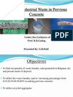 Utilizing Industrial Waste in Pervious Concrete