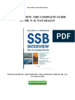 SSB Interview: The Complete Guide by Dr. N. K. Natarajan: Read Online and Download Ebook