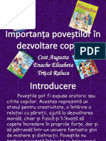 Importanta Povestilor in Dezvoltarea Copiilor