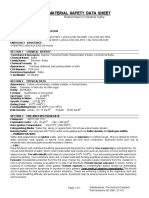 Material Safety Data Sheet: Rubbermaker's Industrial Sulfur