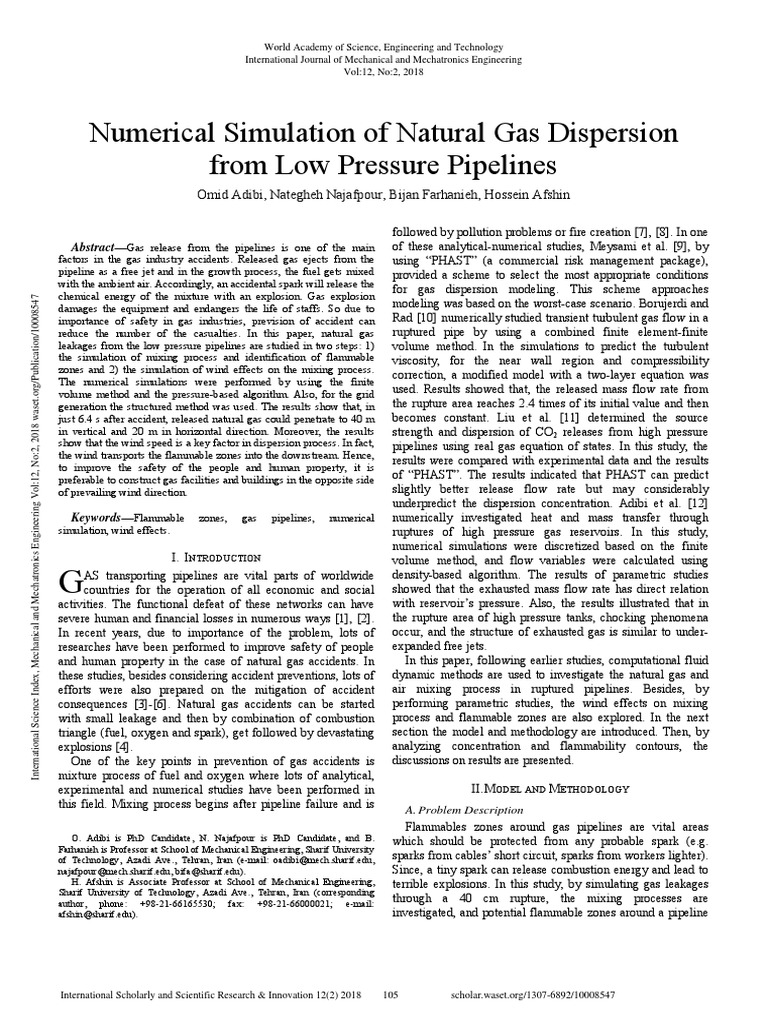Gas Pipeline Safety Analysis | PDF | Fluid Dynamics | Gases