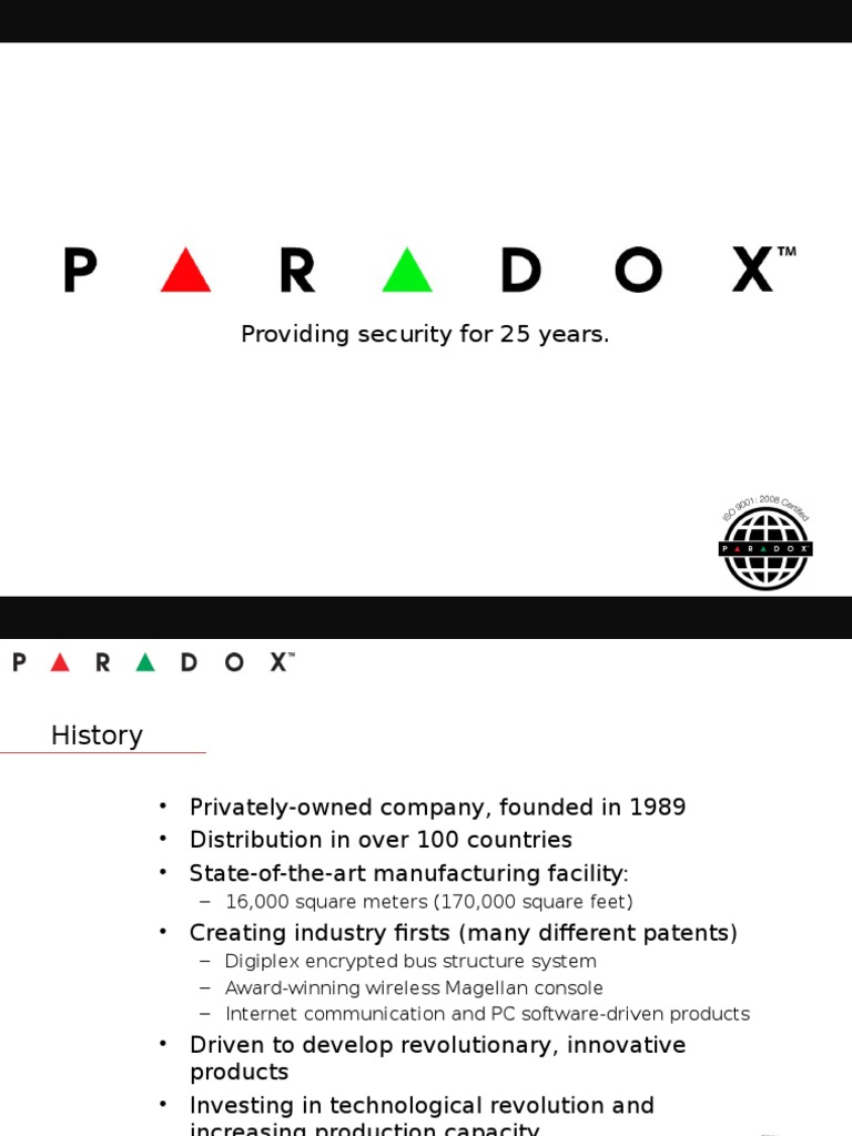 Providing 25 Years of Innovation and Security An Overview of Paradox