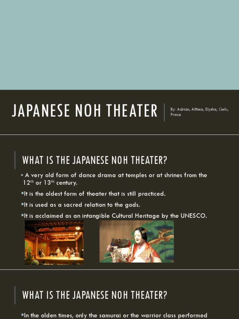 Overview of Japanese Noh Theater | PDF