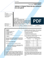 NBR 06658 - 1994 - Bobinas e Chapas Finas de Aço Carbono para Uso Geral PDF