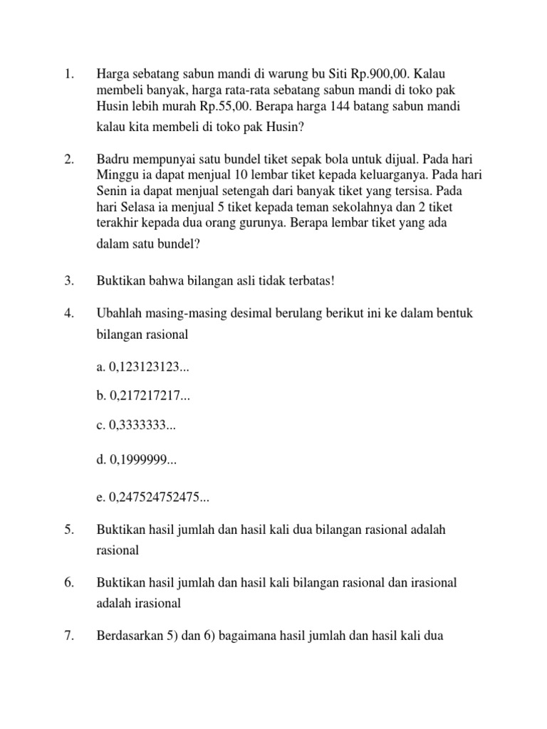 Soal Latihan Matematika Dasar Pdf Griya Taman