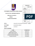 Lab Phy360 3 Velocity of Sound