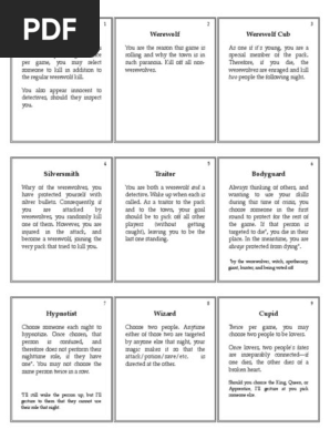 Werewolf Game Rules Pdf