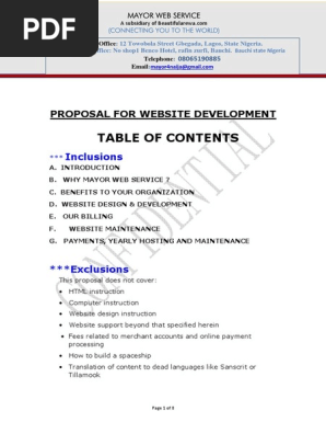 Proposal for Website Development for Double 4 Int