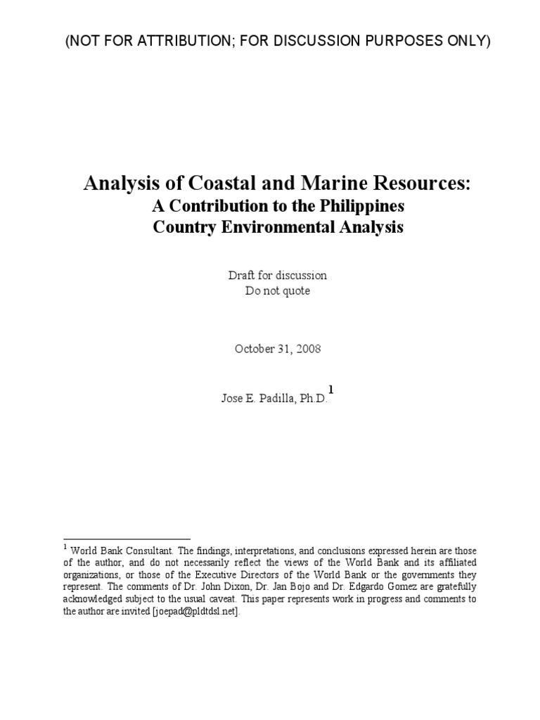 Coastal and Marine Resources in the Philippines | PDF | Ecosystem ...