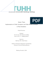 Master Thesis on Implementing Order Acceptance and Release Strategies in Plant Simulation