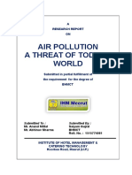 Air Pollution A Threat of Today'S World: A Research Report ON