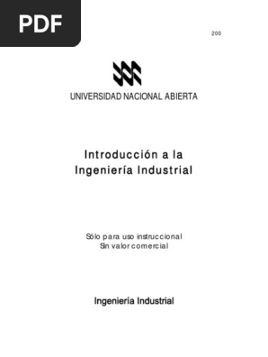 Introduccion A La Ingenieria Industrial Una Pdf Ingenieria