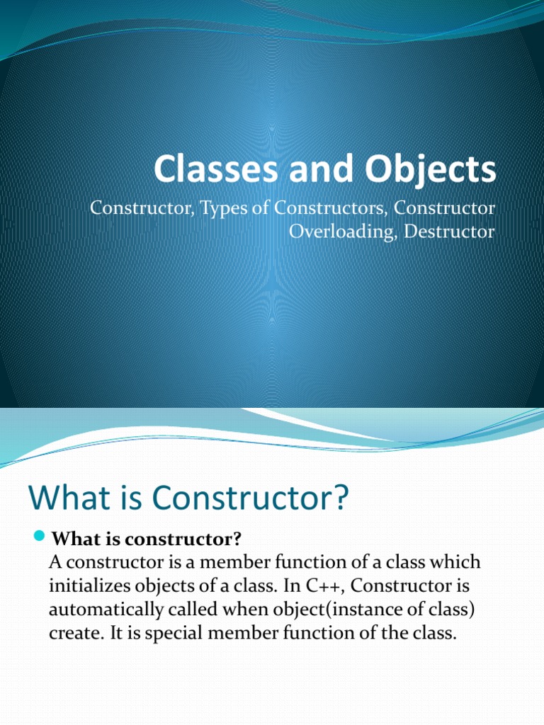 Constructor and Destructor | PDF | Constructor (Object Oriented ...