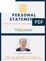 TopAdmit Personal Statement Principles
